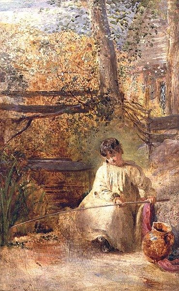 Ein Junge beim Angeln von Samuel Palmer