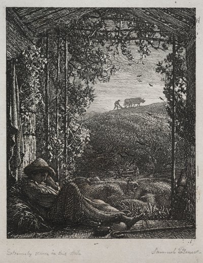 Der schlafende Hirte, 1857 von Samuel Palmer