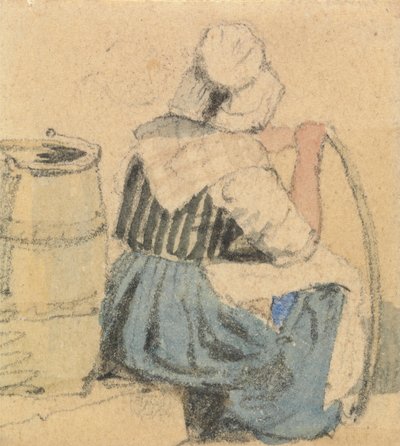 Sitzende Bäuerin von Samuel Prout