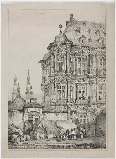 Schloss Martinsburg, Mainz, Deutschland, 1833 von Samuel Prout