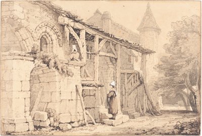 Szene in Jumièges von Samuel Prout