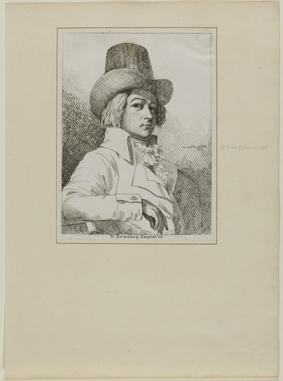 Porträt von B. Reading, Graveur von Samuel de Wilde