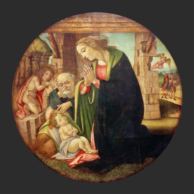 Anbetung des Kindes mit dem Johannesknaben von Sandro Botticelli