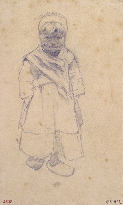 Mädchen mit Holzschuhen von Santiago Rusiñol