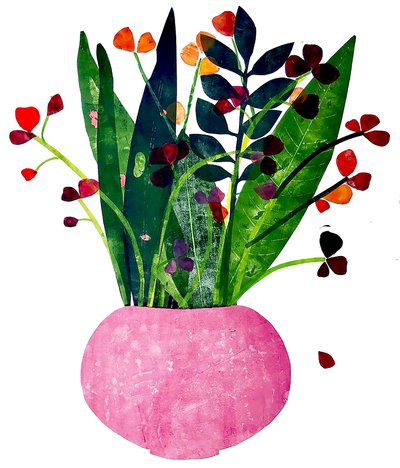 Rosa Topf von Sarah Thompson Engels
