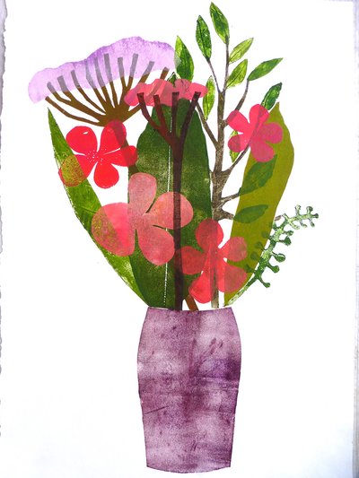 Lila Vase, 2020 von Sarah Thompson Engels