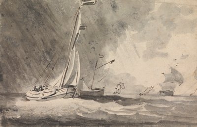 Boote in einem Regensturm von Sawrey Gilpin