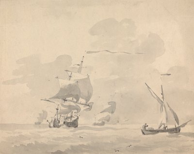 Schiffe auf See von Sawrey Gilpin