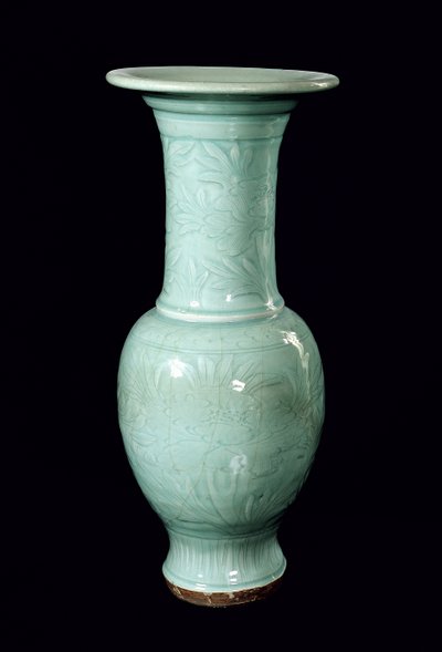 Celadon glasierte Vase, Yuan-Dynastie (1260-1368) von School Chinese