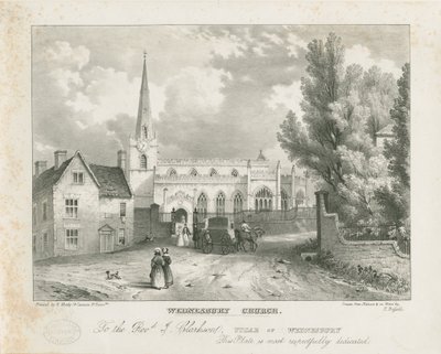 Wednesbury Kirche: Lithographie von School English