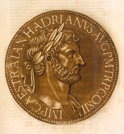 Der Kaiser Hadrian (Farblithografie) von School French