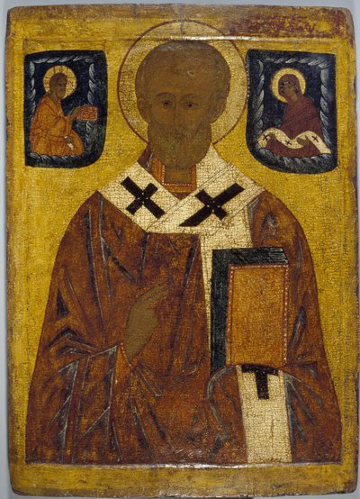Ikone des Heiligen Nikolaus von School Russian
