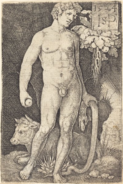 Adam stehend von Sebald Beham