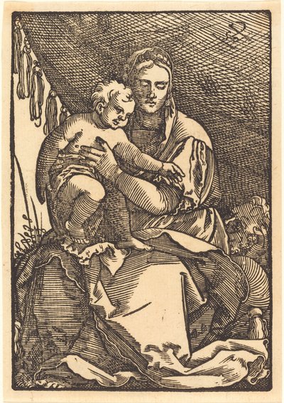 Madonna mit Kind unter einem Baldachin von Sebald Beham