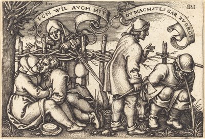 Bauern hinter der Hecke von Sebald Beham