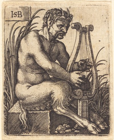 Satyr spielt Lyra von Sebald Beham