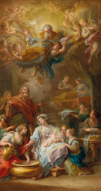 Die Geburt der Jungfrau Maria, 1756 von Sebastiano Conca