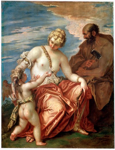 Venus, Vulkan und Amor, 1700er Jahre von Sebastiano Ricci