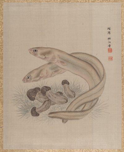 Aale, ca. 1890-92 von Seki Shuko