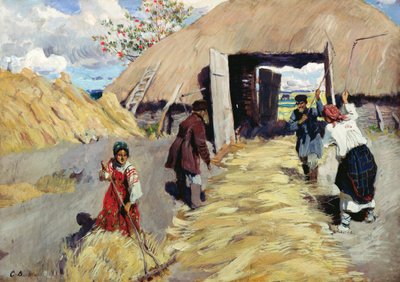 Dreschboden von Sergei Arsenevich Vinogradov