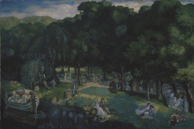Die Rast im Michael Park von Sergei Yurievich Sudeykin