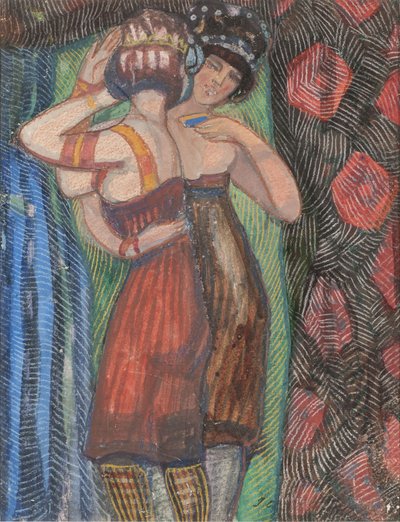 Zwei Frauen von Sergei Yurievich Sudeykin