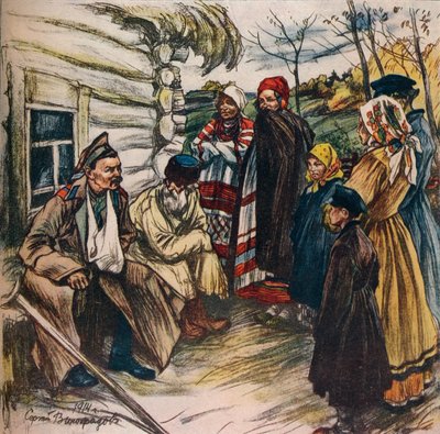 Ein russisches Kriegsfondsplakat von Sergi Vinogradoff