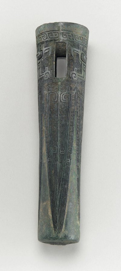 Wagenbeschlag: Achskappe (Bronze) von Shang Dynasty Chinese School