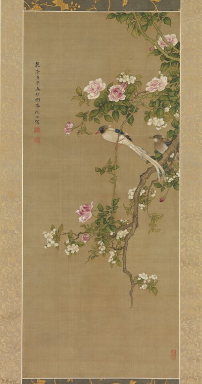 Blumen und Vögel, 1750 von Shen Nanpin