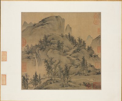 Reisende in Herbstbergen, 1. Hälfte des 14. Jahrhunderts von Sheng Mou