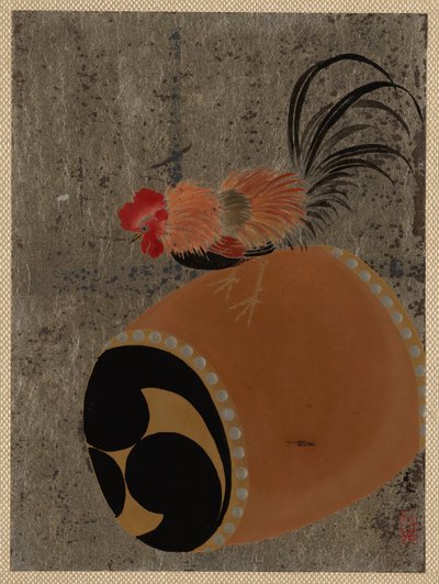 Hahn auf Trommel, 1882 von Shibata Zeshin