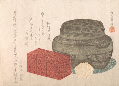 Feuerhalter und Teekiste, 19. Jahrhundert von Shinsai