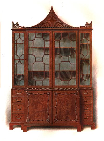 Mahagoni-Chinaschrank, 1906 von Shirley Charles Llewellyn Slocombe