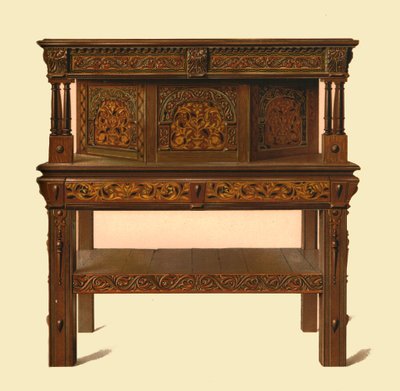 Eichenstehbuffet, 1904 von Shirley Charles Llewellyn Slocombe