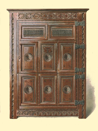 Walisischer Eichenschrank, 1904 von Shirley Charles Llewellyn Slocombe