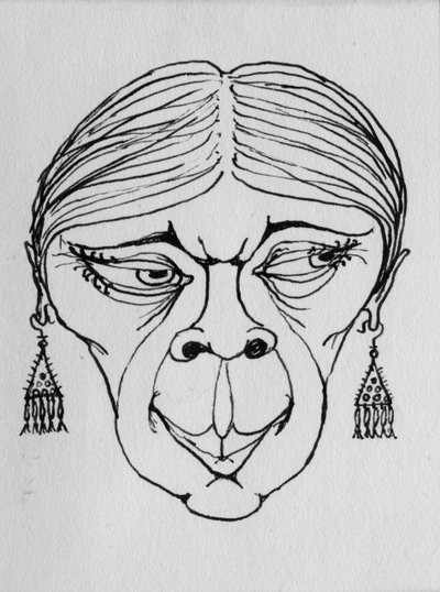 Groteskes Gesicht, 1952 von Shirley Markham