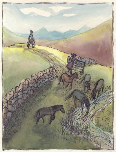 Pferde trinken, 1952 von Shirley Markham
