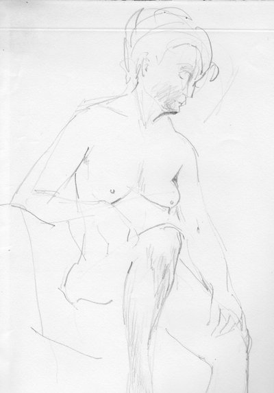 Sitzende nackte Frau von Shirley Markham