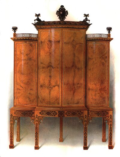 Amboyna- und Rosenholzschrank, 1906 von Shirley Charles Llewellyn Slocombe