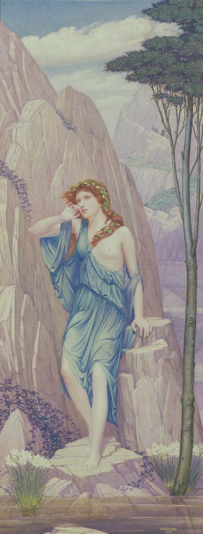 Nymphe an einem Teich von Sidney Meteyard