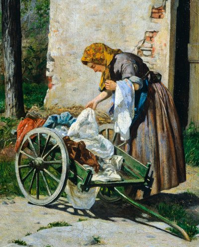 Wäscherinnen bei Florenz von Silvestro Lega