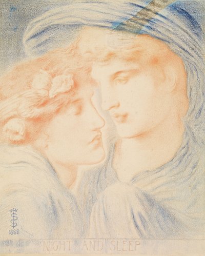 Nacht und Schlaf, 1888 von Simeon Solomon