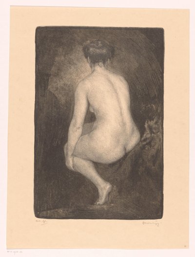 Sitzende nackte Frau von Simon Moulijn (signed by artist)