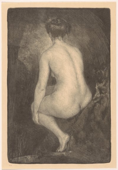 Sitzende nackte Frau von Simon Moulijn