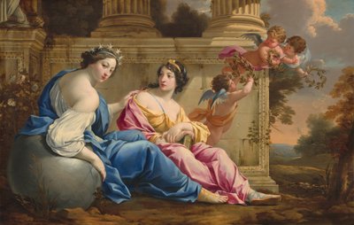 Die Musen Urania und Kalliope, ca. 1634 von Simon Vouet