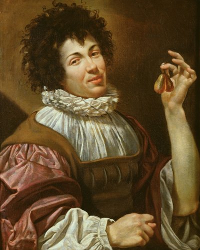 Junger Mann mit einer Feige, ca. 1620-30 von Simon Vouet