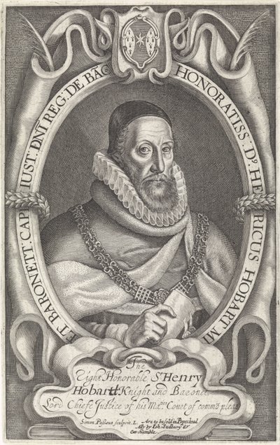Porträt von Henry Hobart von Simon van de Passe