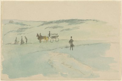 Landschaft mit Figuren und einer Kutsche von Sir David Wilkie