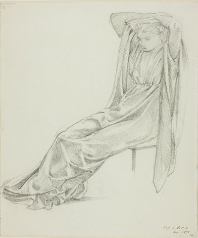 Sitzende weibliche Figur von Sir Edward Burne Jones