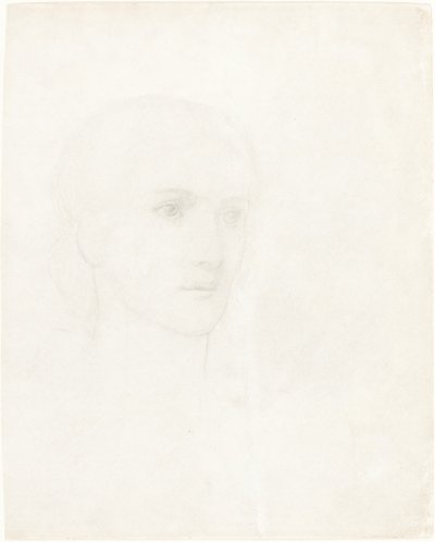 Kopf einer Frau von Sir Edward Coley Burne Jones